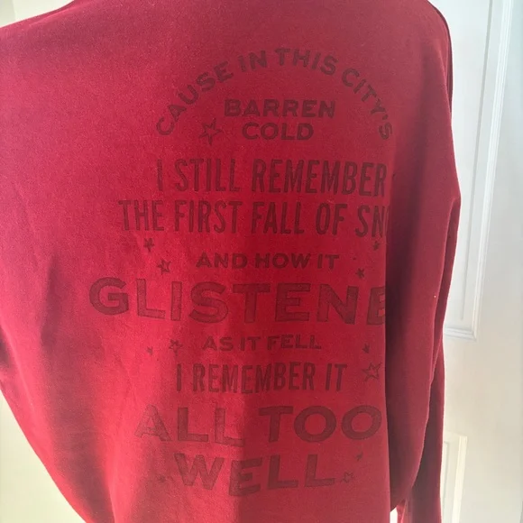 Taylor Swift “Taylor’s Version” RED Quarter-Zip Polo Sweater, L-XXL fit - Picture 10 of 13